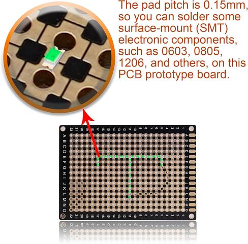 6Pcs Double Sided Gold-Plated Universal PCB Board Prototype Kit for DIY Soldering and Electronic Project Circuit Boards Compatible with Arduino Kit and Raspberry Pi （6 Sizes） in Saudi Arabia
