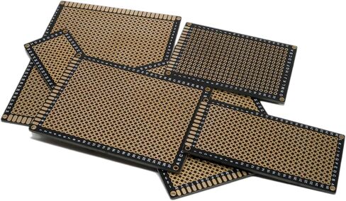 6Pcs Double Sided Gold-Plated Universal PCB Board Prototype Kit for DIY Soldering and Electronic Project Circuit Boards Compatible with Arduino Kit and Raspberry Pi （6 Sizes） in Saudi Arabia