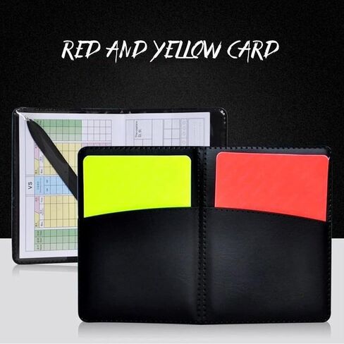 Soccer Football Referee kit, Including Referee Whistles Red Yellow Cards Pressure Gauge Decision Coins and Black Carrying Bag, Referee Accessories Set for School Family Sports Soccer Game in Saudi Arabia