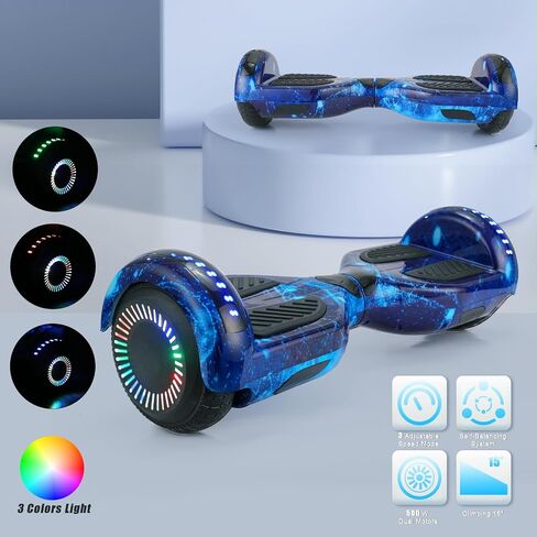 Self Balancing Scooters with Bluetooth & Corlorful LED Lights, Gifts for Kids & Adults & Girls & Boys, for All Ages in Saudi Arabia