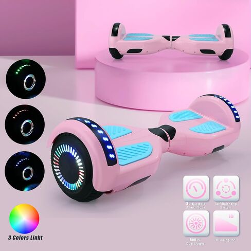 Self Balancing Scooters with Bluetooth & Corlorful LED Lights, Gifts for Kids & Adults & Girls & Boys, for All Ages in Saudi Arabia