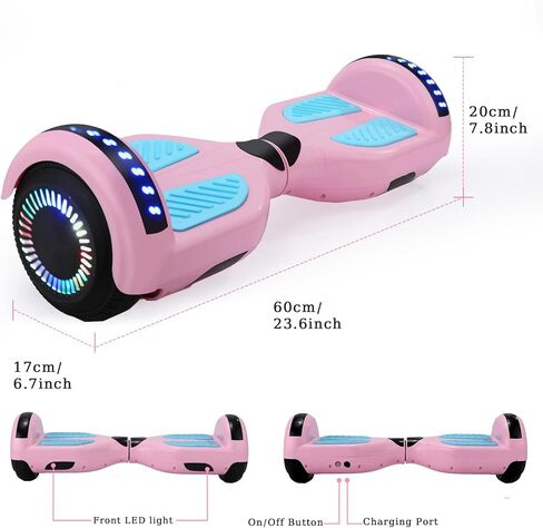 Self Balancing Scooters with Bluetooth & Corlorful LED Lights, Gifts for Kids & Adults & Girls & Boys, for All Ages in Saudi Arabia