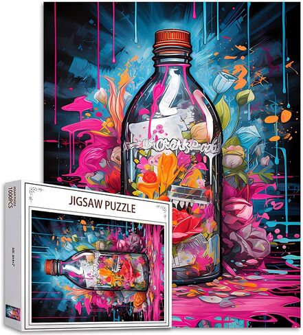 1000 Piece Jigsaw Puzzles for Adults,Sports Graffiti Basketball Jigsaw Puzzles，Funny Ball Sports Graffiti Street Banksy Puzzle，Challenging Family Activity Perfect for Game Nights，Puzzle Wall Art Decor in Saudi Arabia