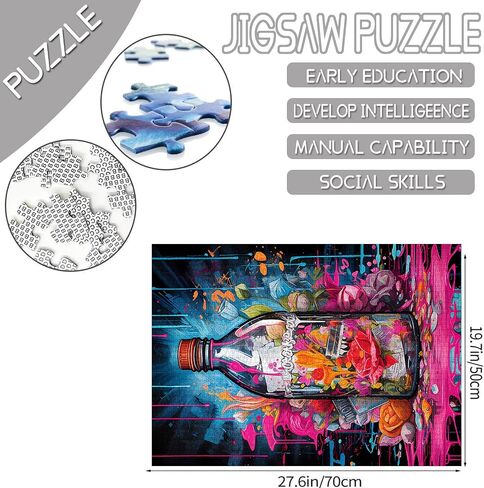 1000 Piece Jigsaw Puzzles for Adults,Sports Graffiti Basketball Jigsaw Puzzles，Funny Ball Sports Graffiti Street Banksy Puzzle，Challenging Family Activity Perfect for Game Nights，Puzzle Wall Art Decor in Saudi Arabia