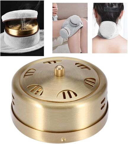 صندوق الكى النحاس النقي Moxa عصا جيوب الكى الحرارة تخفيف آلام المفاصل القدم ألم الظهر مجموعة المحمولة in Kuwait