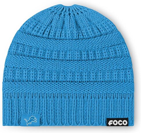 FOCO Women's NFL Team Logo Solid Ponytail Beanie Hat in Saudi Arabia