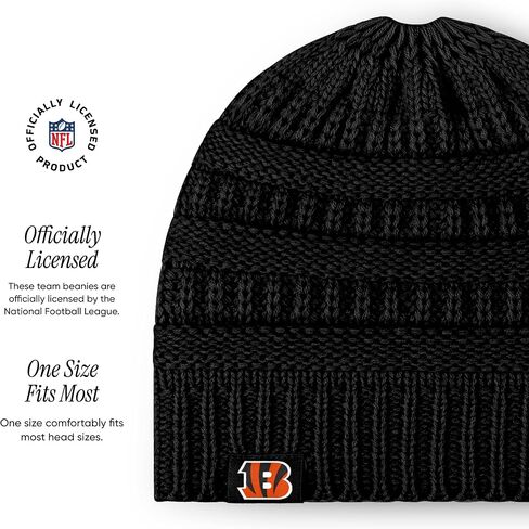 FOCO Women's NFL Team Logo Solid Ponytail Beanie Hat in Saudi Arabia