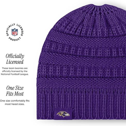 FOCO Women's NFL Team Logo Solid Ponytail Beanie Hat in Saudi Arabia