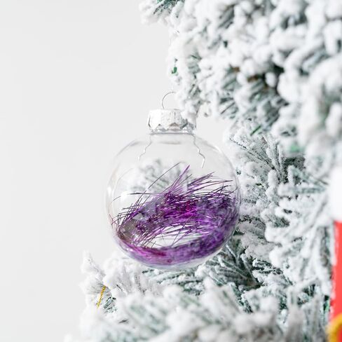 16PCS Clear Pink Christmas Balls Ornaments, 3.15 inch Shatterproof Christmas Balls with Filler, Christmas Decorative Hanging Ornaments Set for Xmas Tree/Party/Holiday (Pink) in Saudi Arabia