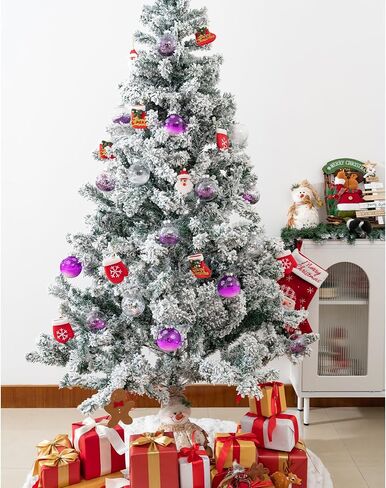 16PCS Clear Pink Christmas Balls Ornaments, 3.15 inch Shatterproof Christmas Balls with Filler, Christmas Decorative Hanging Ornaments Set for Xmas Tree/Party/Holiday (Pink) in Saudi Arabia
