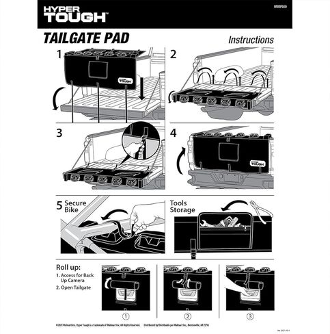 Hyper Tough Tailgate Bike Pads- Premium Quality Bike Rack Carrier Protection Pad for Full- Sized Truck - Mountain Bike Carrier Bicycle Rack - Universal, for Any Size Truck- Holds up to 5 Bikes in Saudi Arabia