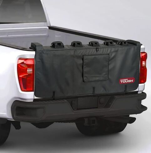 وسادات الدراجة ذات الباب الخلفي شديدة القوة - وسادة حماية حامل حامل الدراجة عالية الجودة لشاحنة كاملة الحجم - حامل الدراجة الجبلية - حامل دراجة - عالمي، لأي شاحنة بحجم - يحمل ما يصل إلى 5 دراجات in Kuwait