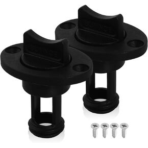 Boat Drain Plug and Receiver Kit, Transom-Drain Plug Screw Type for 1 Inch Boat Accessories (2 pcs)