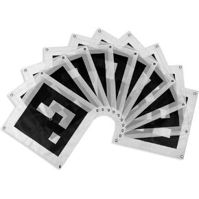 Sky High Bull's-Eye (24"x24") AprilTags 16-bit (4x4 Array) UAV Drone Ground Control Points (GCPs)/Aerial Targets for Mapping & Surveying (10 Pack) | Center Eyelet | RealityCapture Compatible