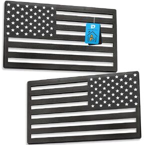 American Flag Car Decal, Black American Flag Decal, Trucks, Suvs, Matte American Flag Car Sticker, 3x5 Inch, Durable & Fade Resistant