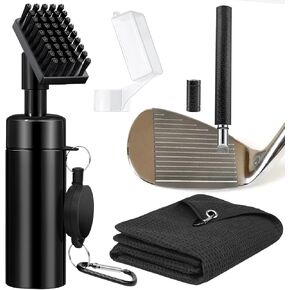 Pro Golf Club Cleaner Brush with Golf Groove Sharpener Tool Golf Towel, Golf Water Brush with Large Capacity Bottle & Retractable Clip-Holds 6.8oz of Water, Golf Accessories for Men Women in Saudi Arabia
