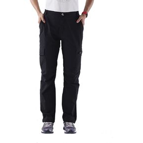 Nonwe Women's Outdoor Quick Dry Water-Resistant Cargo Pants Black S/32 Inseam