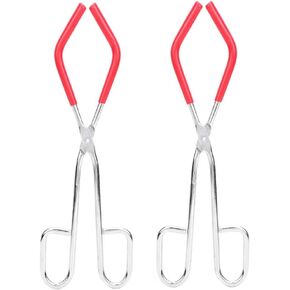 2 PCS Laboratory Cup Beaker Clip Pliers Tool Steel Flask Beaker Clip Chemical Beaker Tongs Teaching Instrument, Chemistry Clamp Accessory for Laboratory High Polished Degree