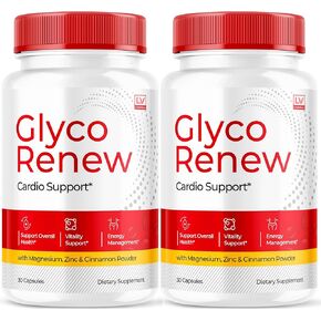 (2 Pack) Glyco Renew - Glyco Renew Blood Support, GlycoRenew Blood Support, Glyco Renew Blood Support Pills, Ripped Glyco Renew Blood Support, Glyco Renew Pills, Glyco Renew Supplement, 60 Capsules