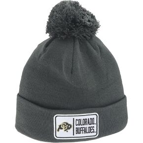ZHATS Standard NCAA Officially Licensed Pom Beanie Patch Defer Charcoal, Grey, One Size