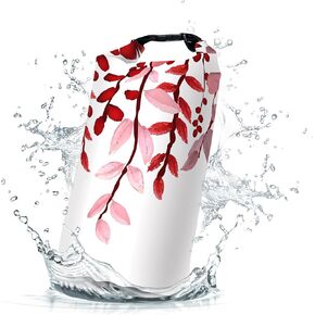 Waterproof Dry Bag,Roll Top Red Eucalyptus Small Waterproof Backpack 5L/10L/20L Floating and Lightweight Bags for Kayaking, Boating, Fishing, Swimming and Camping