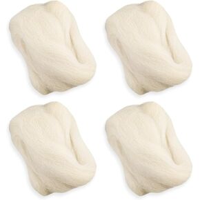 4Pcs Lambs Wool Toe Separator Toes Soft Feet Cushion Bunion Pads Corrector Spacer Toe Spacers for Straightening Overlapping Toes Bunions Blister Big Toe Alignment for Men and Women