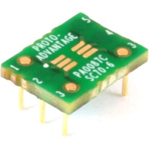 (Qty 2) Proto-Advantage PA0087C SC70-6 to DIP-6 SMT Adapter (0.65 mm Pitch) Compact Series