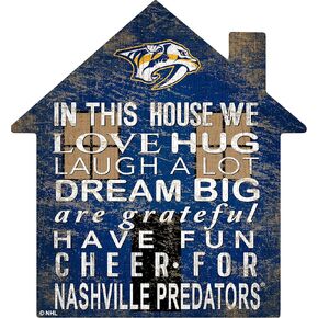 Fan Creations NHL Nashville Predators Unisex Predators House Sign, Team Color, 12 inch