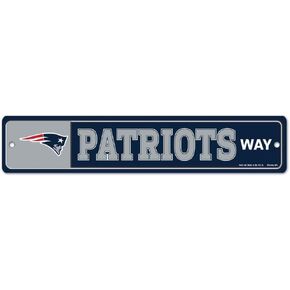 Wincraft NFL New England Patriots 83503010 Street/Zone Sign, 4.5" x 17"