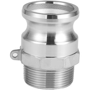 ZYAMY Camlock Locking Coupling F Aluminum Cam and Groove Hose Fitting 2" Plug x 2" NPT Female Thread Coupler Connector with Seal Tape for Water Pump Oil Pump Tank Pipeline