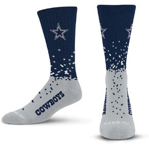For Bare Feet - Officially Licensed NFL Spray Zone Crew Socks Men's Size Large 10-13