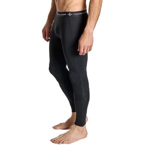 Tommie Copper Men's Tights with Knee Support | UPF 50, Sweat Wicking, Breathable Compression for Sports, Gym & Knee Support