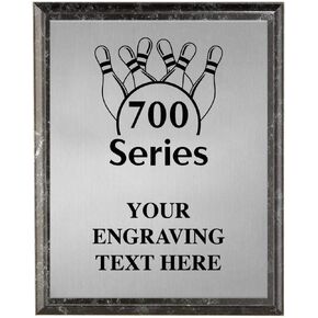 Crown Awards Bowling Plaques, Personalized 700 Series Bowling Trophy Plaque Award, Great Custom Engraved Bowling Team Gifts Prime