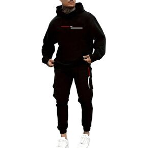 GORGLITTER Men's 2 Piece Sweat Suit Long Sleeve Hoodie Sweatshirt and Sweatpants Tracksuits Set