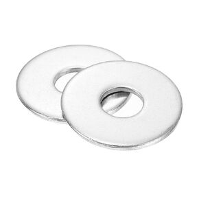 uxcell 5Pcs M14 Flat Washer, 304 Stainless Steel 15mm ID x 44mm OD x 3mm Thick for Bolt Screw, Factories Repair, Kitchens, Shops, and Outdoor Construction, Silver