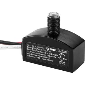 120V AC Dusk to Dawn Photocell Light Sensor, Outdoor Hard-Wired Post Eye Light Control with Photoelectric Switch, Auto On/Off, ETL Listed, 2 Pack