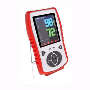 Vet Pulse Oximeter Handheld Oximeter with 2.8" LCD, Pet Vital Signs Monitor for SpO2 / Heart Rate/TEMP, Rechargeable Battery - Veterinary Use for Dogs, Cats, Horses (Orange Case)