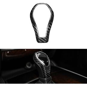 Gear Center Shift Head Console Real Carbon Fiber Covers Panel for Infiniti QX60(2016-2020) Q60(2016-2022) QX80(2018-2022), Interior Button Decal Sticker Protect Decor Frame Car Accessories, Hard Red