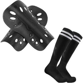 Soccer Shin Guards for Kids Grip Socks Men Youth Adult Soccer Grip Socks Soccer Sleeve Socks and Shin Guards Set for Girl Boy Shin Guard Soccer Shin Pads Canilleras De Futbol para Hombres