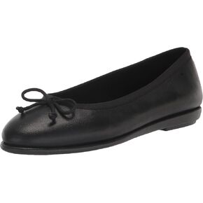 Aerosoles Women's HOMEBET Ballet Flat, Black Faux Suede, 12