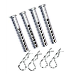 Dia:7/16 x 2- 1/2in Length Adjustable Clevis Pin, 8-Hole Pin Porous Eye Pins Universal Clevis Pins, Fastener for Farming Machine Air Cool Diesel Engine Accessories (4Pack)