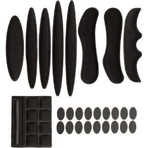 27Pcs Black Helmet Padding Foam Kit Bicycle Helmet Replacement Pads Helmet Foam Pads Set for Motorcycle Cycling Helmet Padding Foam Foam Pads Helmet Pad Replacement Helmet Padding Helmet Accessories