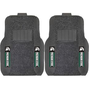 FANMATS - 13812 NCAA Michigan State University Spartans Nylon Face Deluxe Car Mat Black 20"x27"