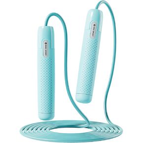 Jump Rope, Adjustable Skipping Rope Tangle-Free Rapid Speed Jumping Rope Cable with Ball Bearings for Women Men Kids, Steel Jumprope Workout with Foam Handles for Fitness, Home Exercise (Green)