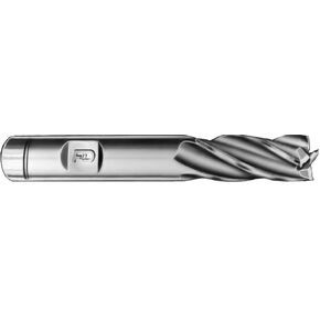F&D Tool Company 18512-FC306 Multiple Flute End Mill, Center Cutting, Single End, High Speed Steel, 3/16" Mill Diameter, 3/8" Shank Diameter, 1/2" Flute Length, 2.375" Overall Length, 4 Number of Flutes