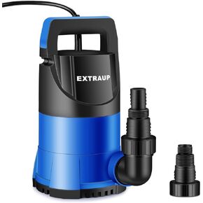Sump Pump 1HP Clean/Dirty Submersible Water Pump, Electric Thermoplastic Portable Utility Pump 3900 GPH low suction for Swimming Pool Garden Pond Basement Window Wells with 16.4ft Power Cord