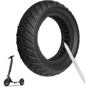 10x3 Off-road Solid Tire, 80/65-6 255x80 Tires Replacement, 10 inch Scooter Tubeless Solid Tire, for Varla Eagle One/Yume y10/Zero 10x/Nanrobot D4 D6 Electric Scooter (1 Pack)