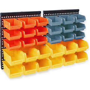 صناديق تخزين مثبتة على الحائط، منظم صناديق قطع 30 قطعة للمتجر، منظم البراغي، رف أدوات المرآب للبراغي والصواميل والمسامير والأظافر والخرز وأجزاء الأجهزة الصغيرة in Kuwait