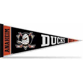 Rico Industries NHL Hockey Anaheim Ducks Rally 12" x 30" Felt Wall Décor Pennant - Great for Home/Bed Room/Man Cave Décor