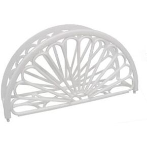 7" Napkin Holder - Fan Design 12 Pieces / White